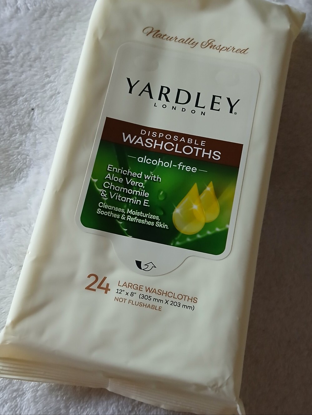 💥 Yardley London Disposable Washcloths - Lemon Scent 24 Pk